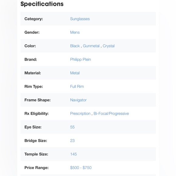 Phillip Plein SPP010 COL.584Y‼️Size 55-23-145 Plein Signature ‼️ - Picture 4 of 16